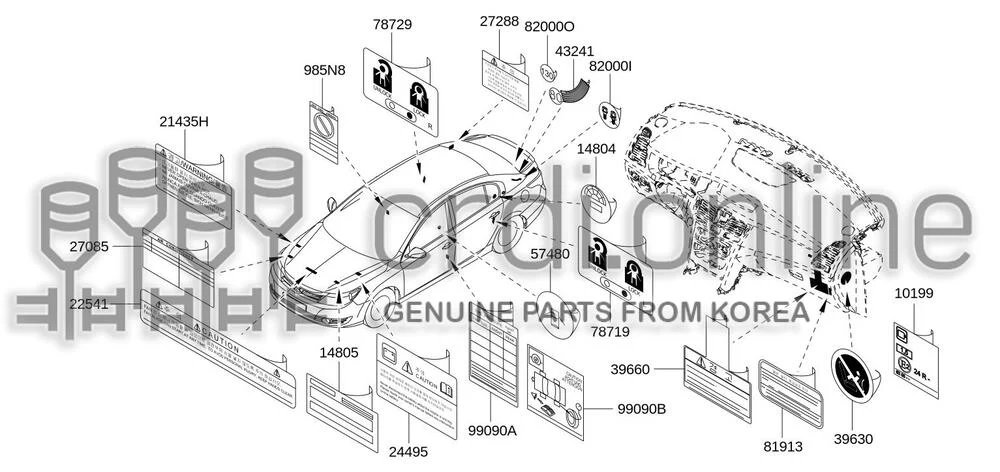 LABEL-FUEL CONSUMPTION [ORIGINAL] 14804-2290R 148042290R 14804 2290R
