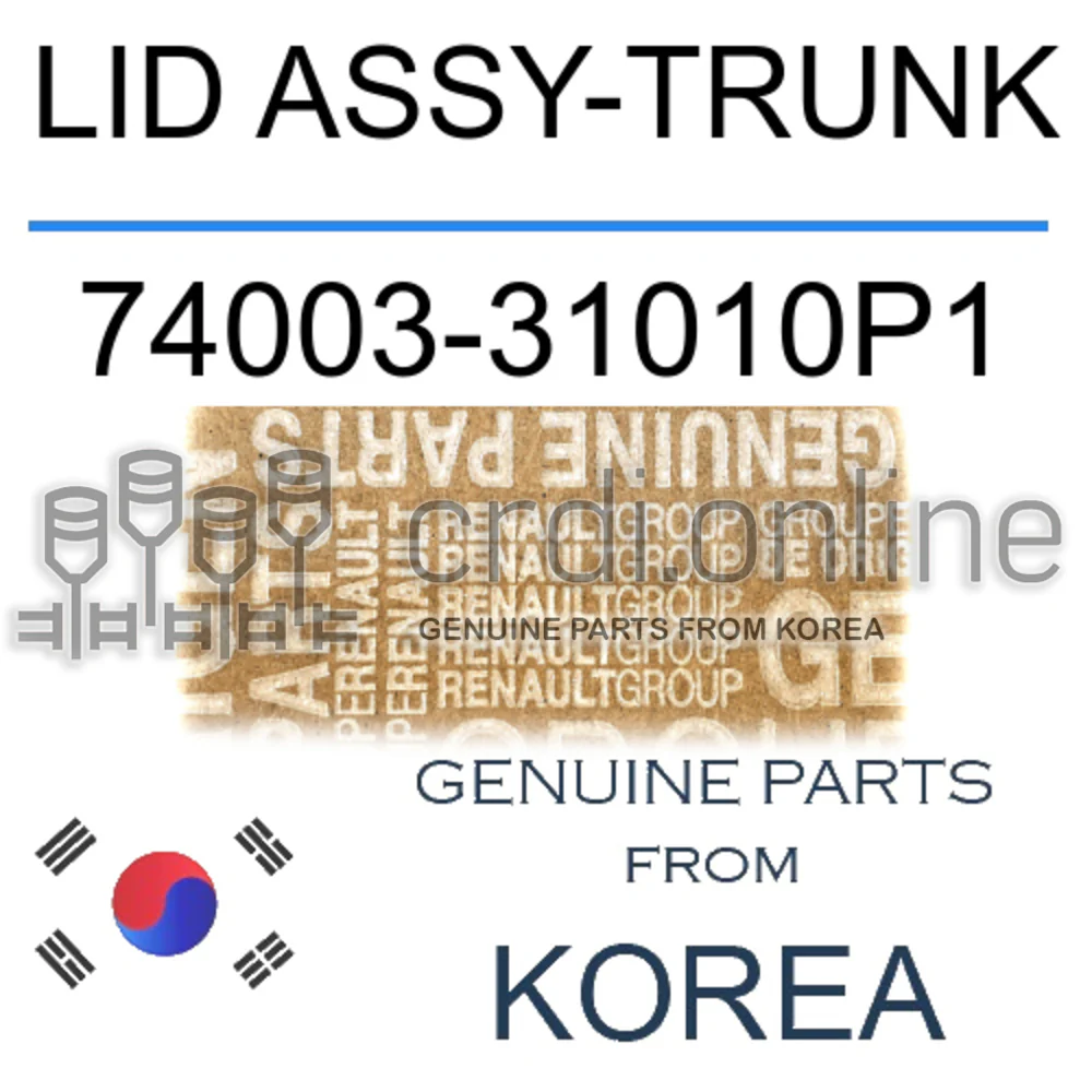 LID ASSY-TRUNK [ORIGINAL] 74003-31010P1 7400331010P1 74003 31010P1