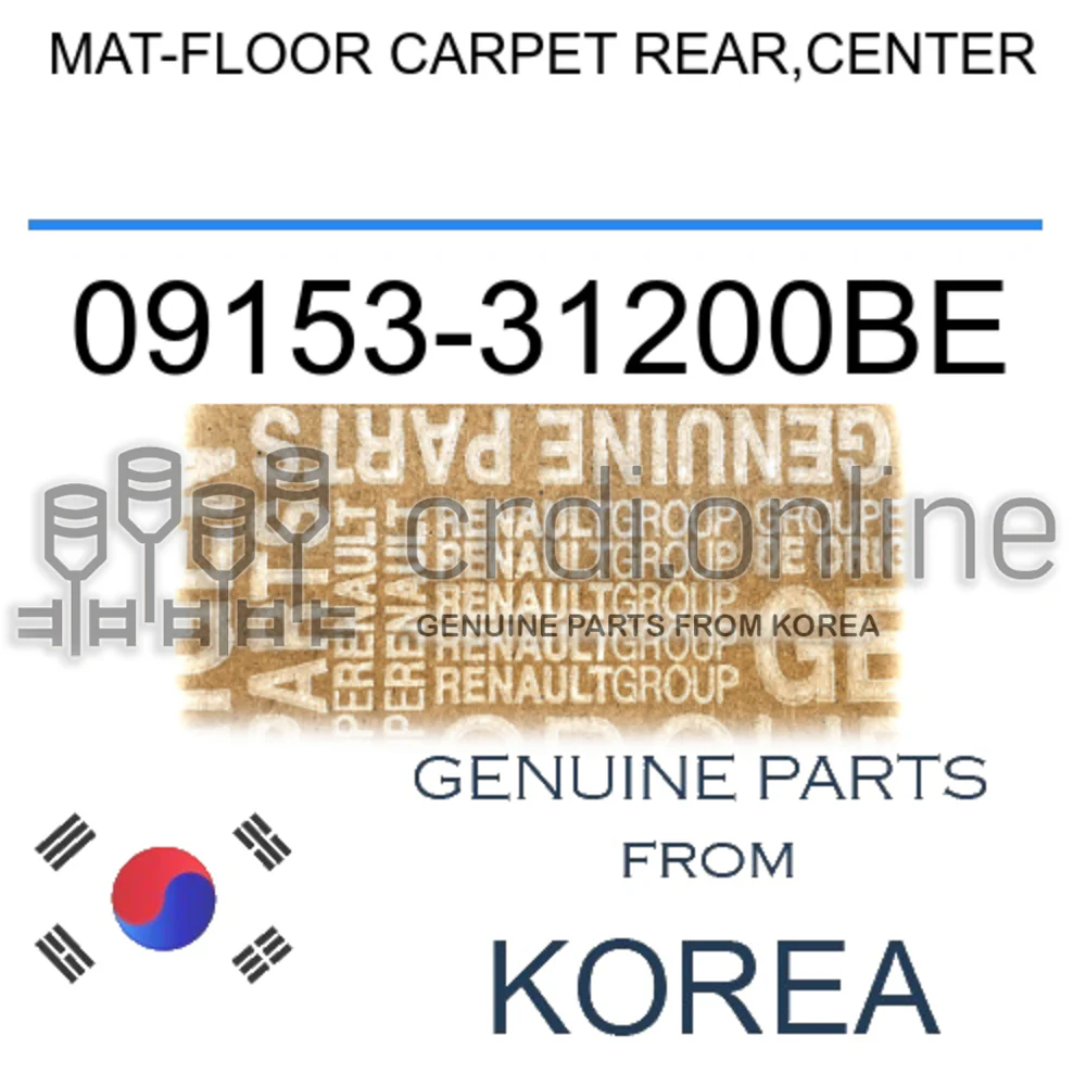 MAT-FLOOR CARPET REAR,CENTER [ORIGINAL] 09153-31200BE 0915331200BE 09153 31200BE