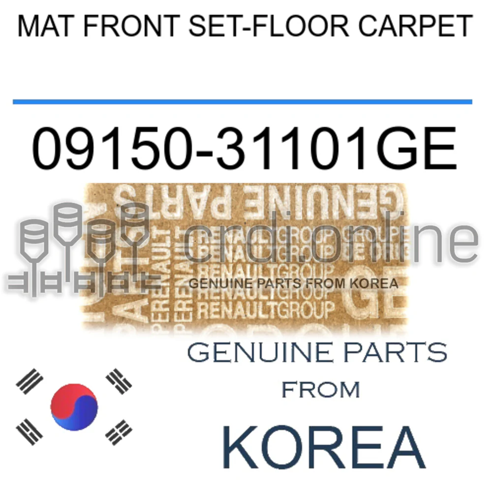 MAT FRONT SET-FLOOR CARPET [ORIGINAL] 09150-31101GE 0915031101GE 09150 31101GE