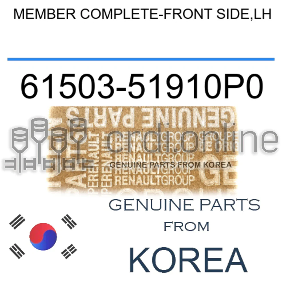 MEMBER COMPLETE-FRONT SIDE,LH [ORIGINAL] 61503-51910P0 6150351910P0 61503 51910P0