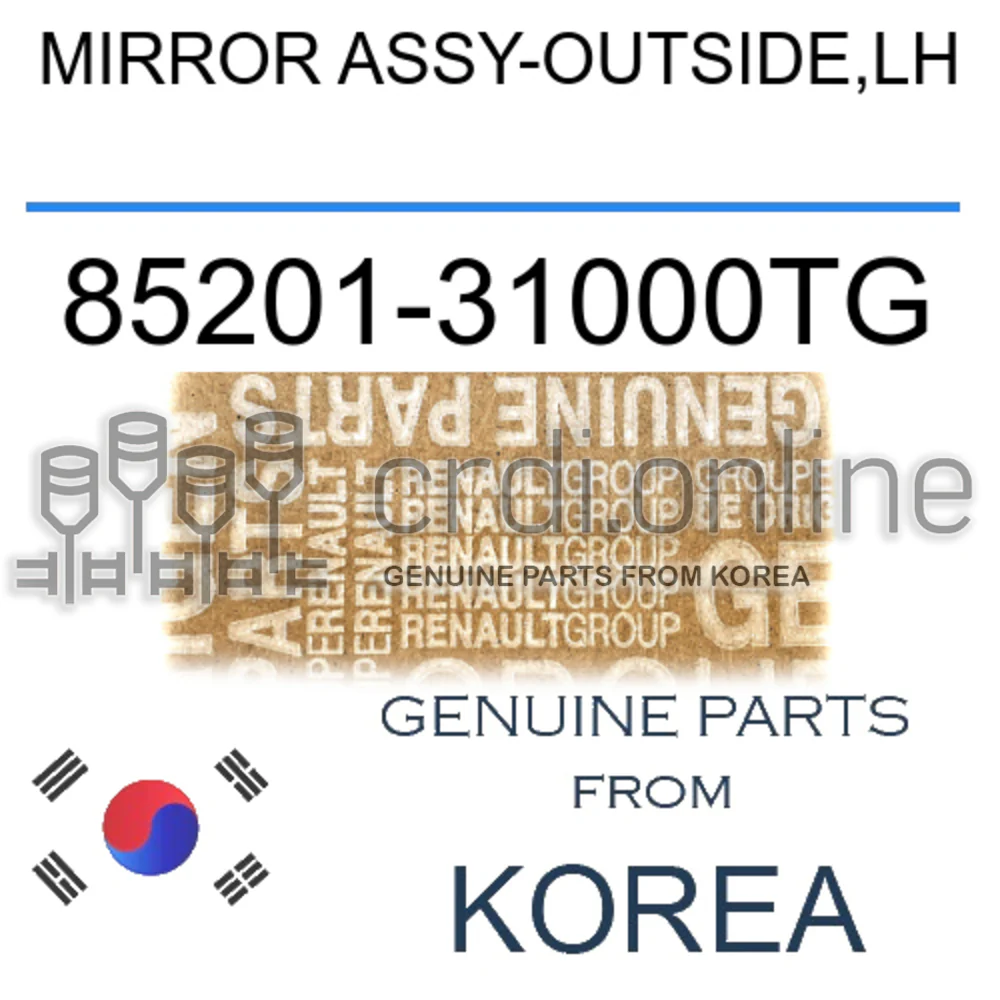 MIRROR ASSY-OUTSIDE,LH [ORIGINAL] 85201-31000TG 8520131000TG 85201 31000TG