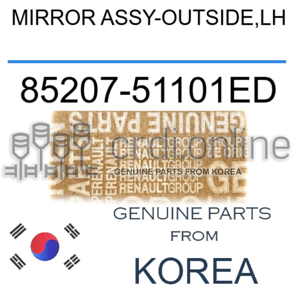 MIRROR ASSY-OUTSIDE,LH [ORIGINAL] 85207-51101ED 8520751101ED 85207 51101ED