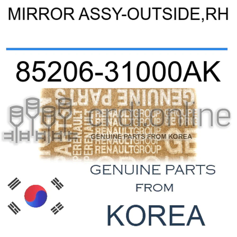 MIRROR ASSY-OUTSIDE,RH [ORIGINAL] 85206-31000AK 8520631000AK 85206 31000AK