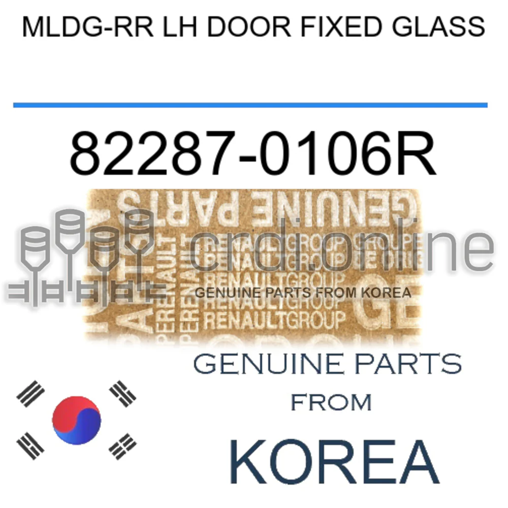 MLDG-RR LH DOOR FIXED GLASS [ORIGINAL] 82287-0106R 822870106R 82287 0106R
