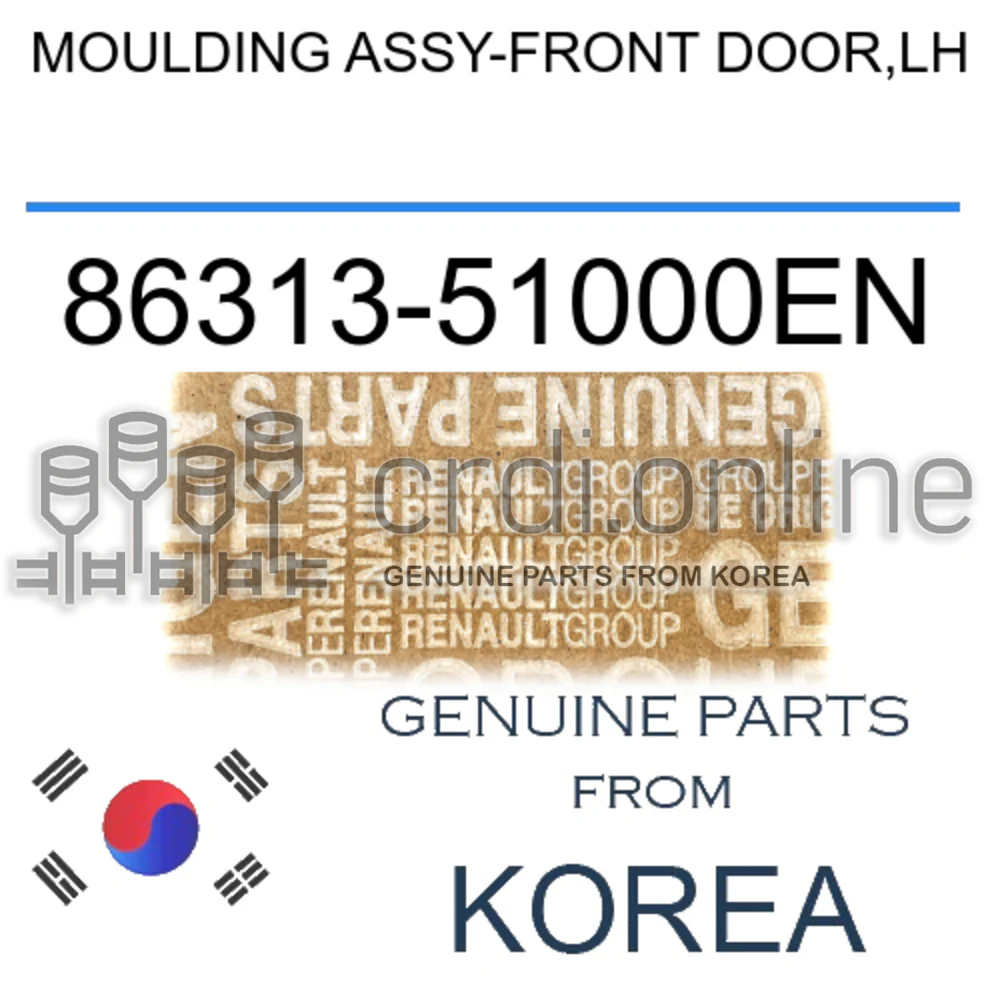 MOULDING ASSY-FRONT DOOR,LH [ORIGINAL] 86313-51000EN 8631351000EN 86313 51000EN