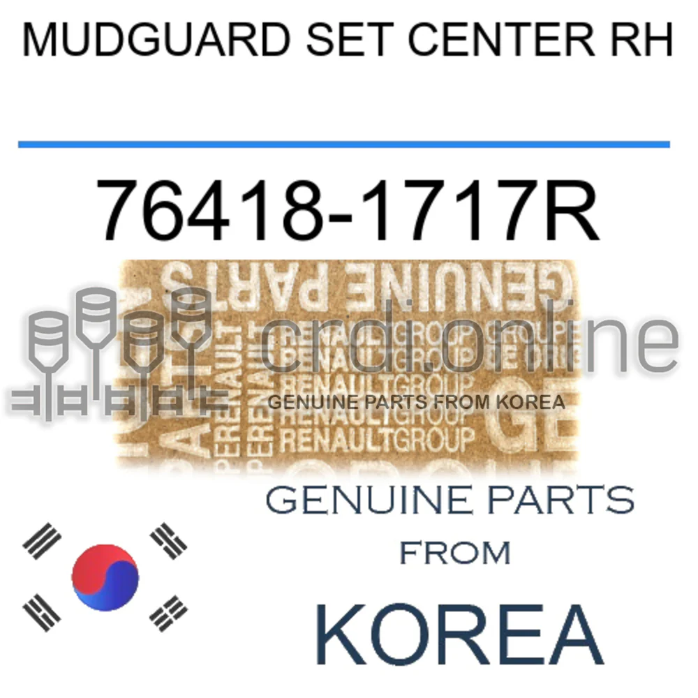 MUDGUARD SET CENTER RH [ORIGINAL] 76418-1717R 764181717R 76418 1717R