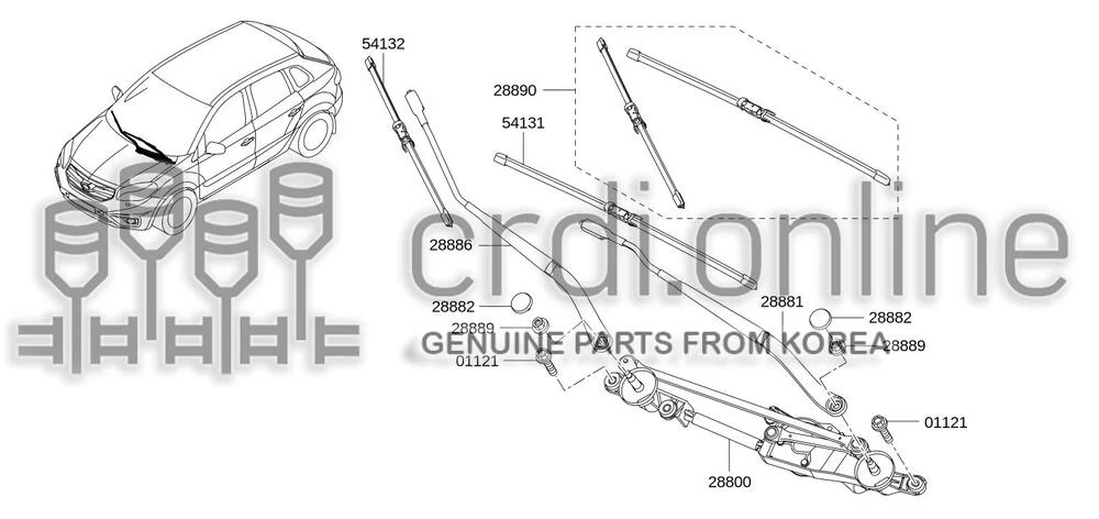 NUT-WIPER ARM [ORIGINAL] 54181-51001 5418151001 54181 51001