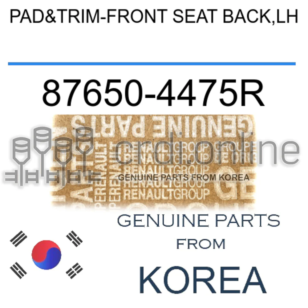PAD&TRIM-FRONT SEAT BACK,LH [ORIGINAL] 87650-4475R 876504475R 87650 4475R
