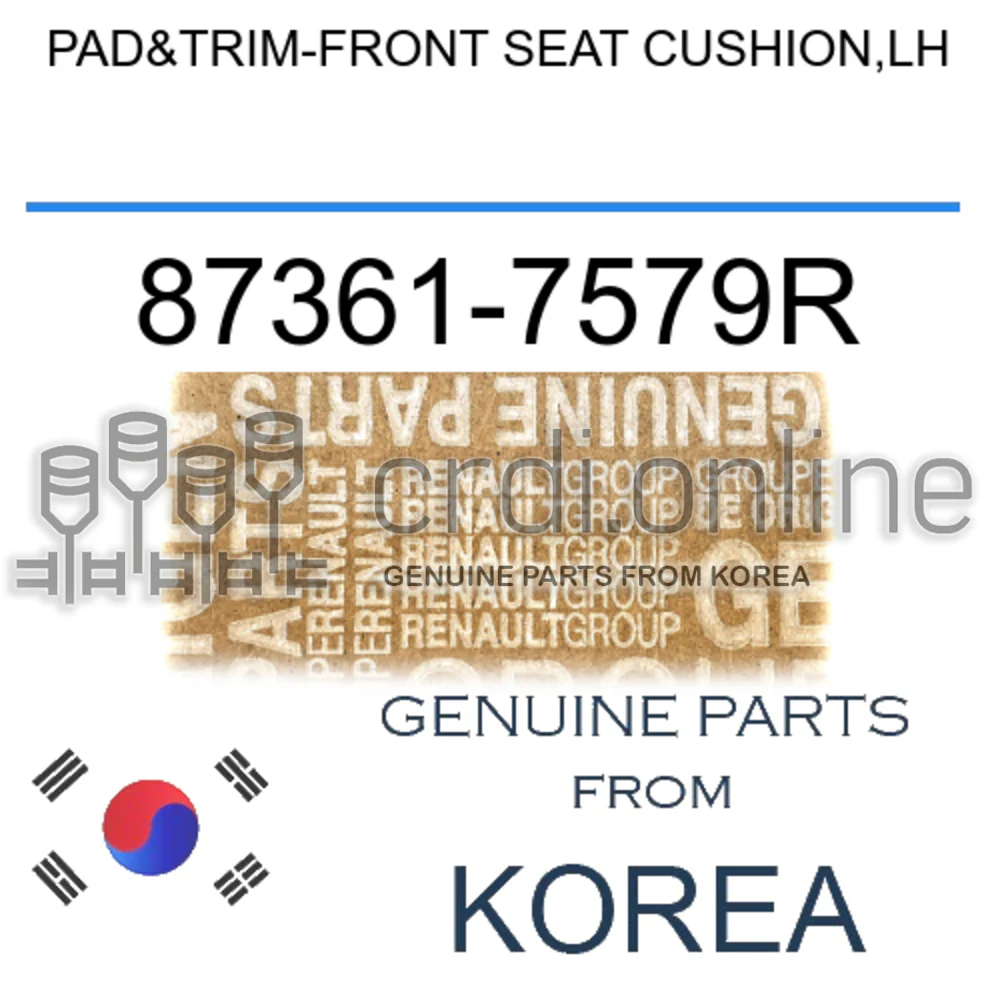 PAD&TRIM-FRONT SEAT CUSHION,LH [ORIGINAL] 87361-7579R 873617579R 87361 7579R