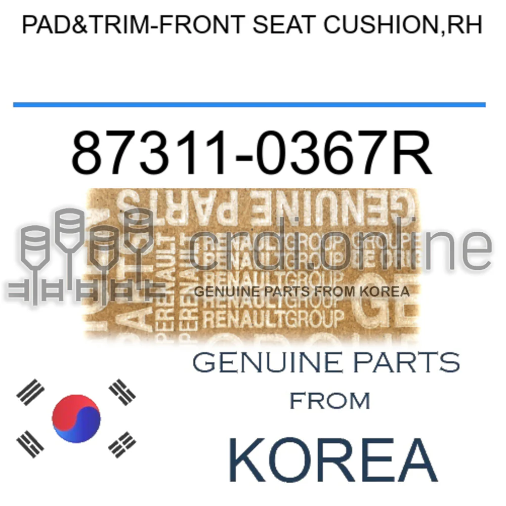 PAD&TRIM-FRONT SEAT CUSHION,RH [ORIGINAL] 87311-0367R 873110367R 87311 0367R