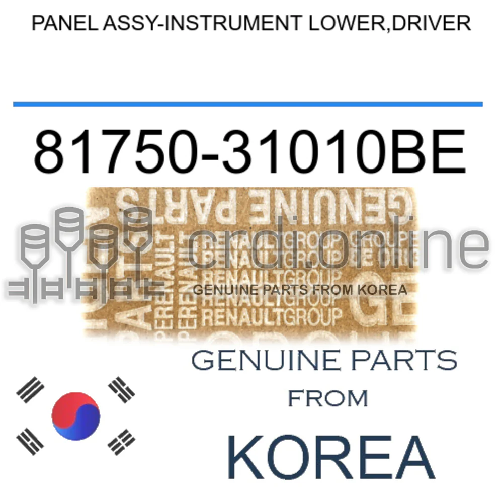 PANEL ASSY-INSTRUMENT LOWER,DRIVER [ORIGINAL] 81750-31010BE 8175031010BE 81750 31010BE