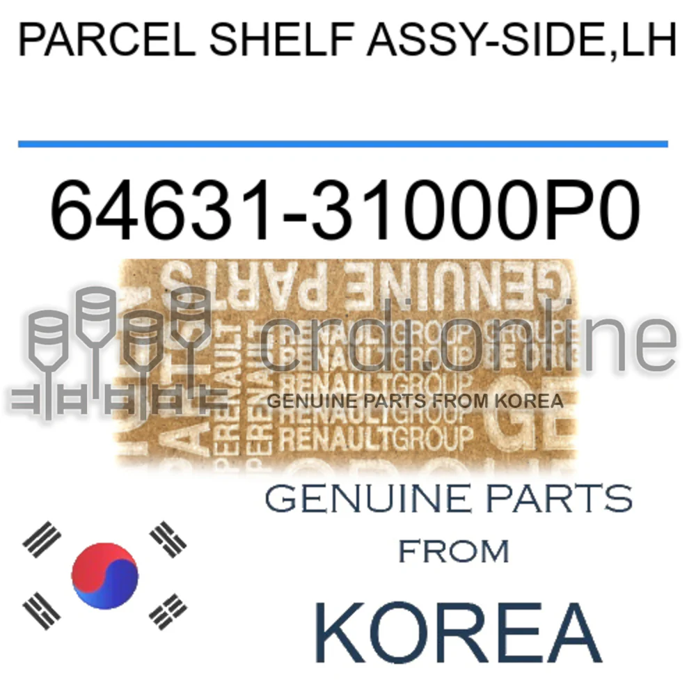 PARCEL SHELF ASSY-SIDE,LH [ORIGINAL] 64631-31000P0 6463131000P0 64631 31000P0