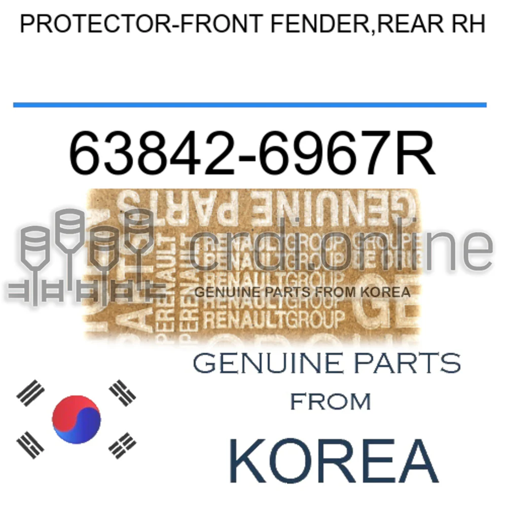 PROTECTOR-FRONT FENDER,REAR RH [ORIGINAL] 63842-6967R 638426967R 63842 6967R