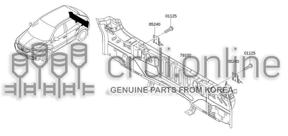 RETAINER-REAR BUMPERUPPER [ORIGINAL] 85240-JY00B 85240JY00B 85240 JY00B