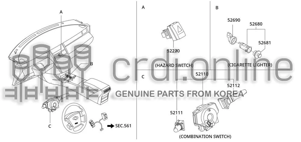 RING-CIGARETTE LIGHTER [ORIGINAL] 52690-52000GA 5269052000GA 52690 52000GA