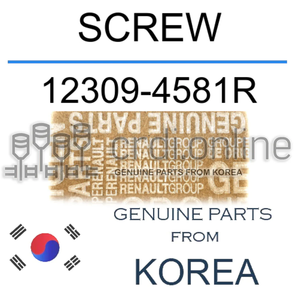 SCREW [ORIGINAL] 12309-4581R 123094581R 12309 4581R