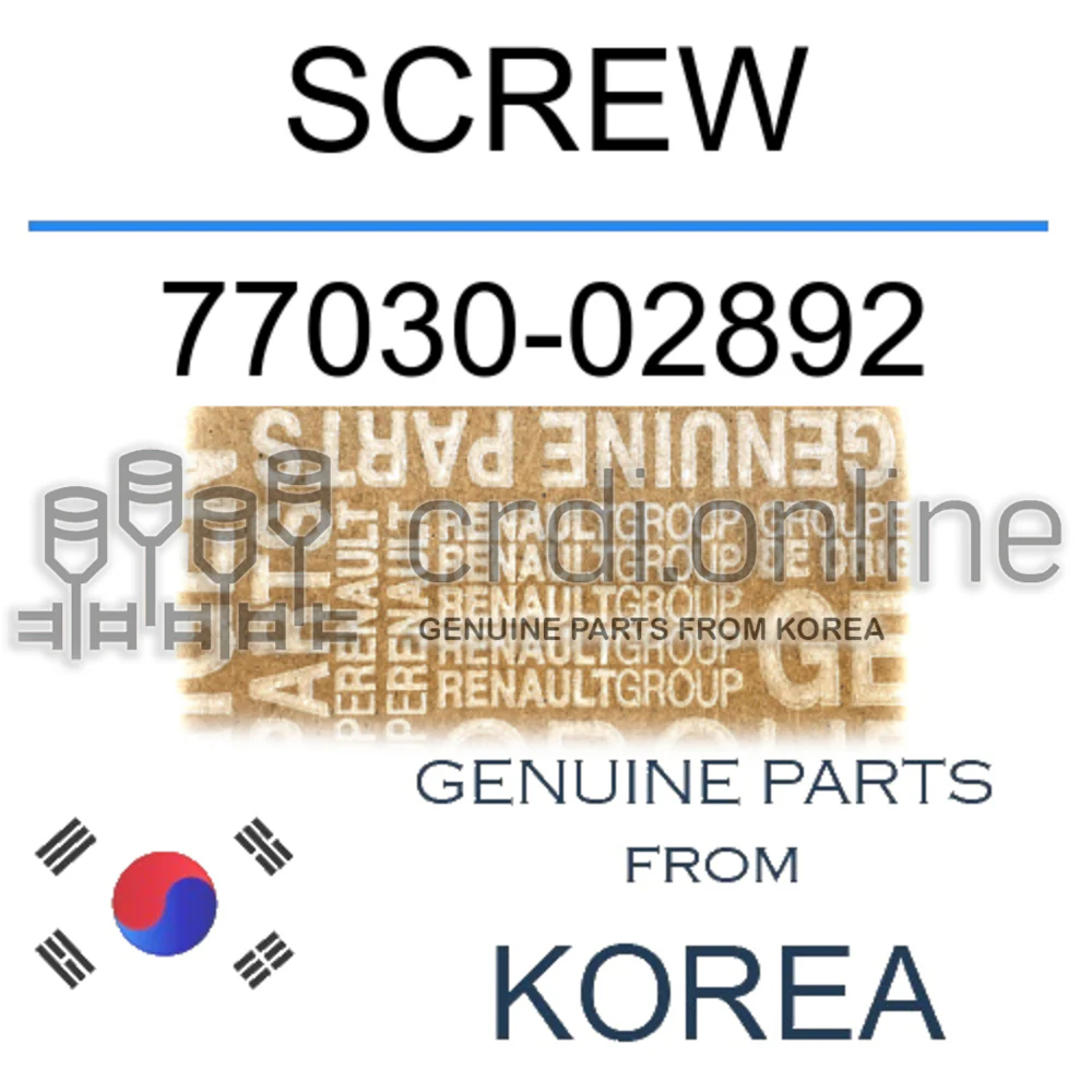 SCREW [ORIGINAL] 77030-02892 7703002892 77030 02892