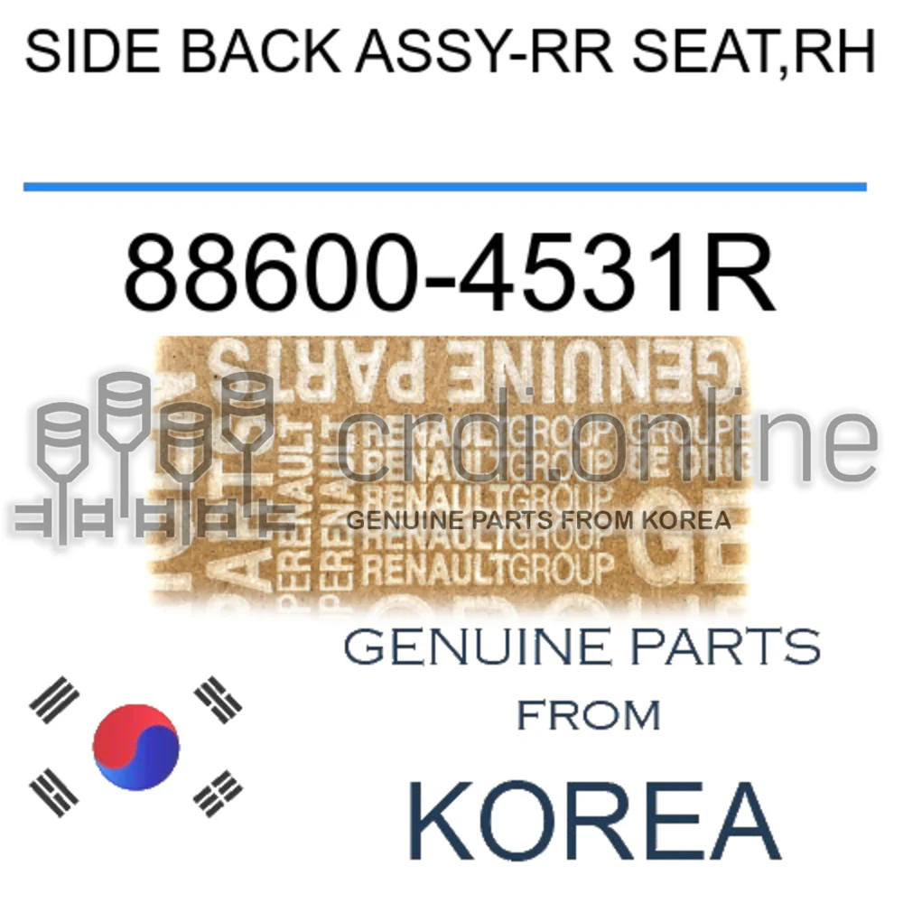 SIDE BACK ASSY-RR SEAT,RH [ORIGINAL] 88600-4531R 886004531R 88600 4531R