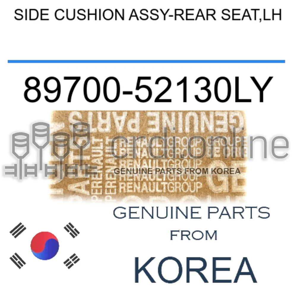 SIDE CUSHION ASSY-REAR SEAT,LH [ORIGINAL] 89700-52130LY 8970052130LY 89700 52130LY