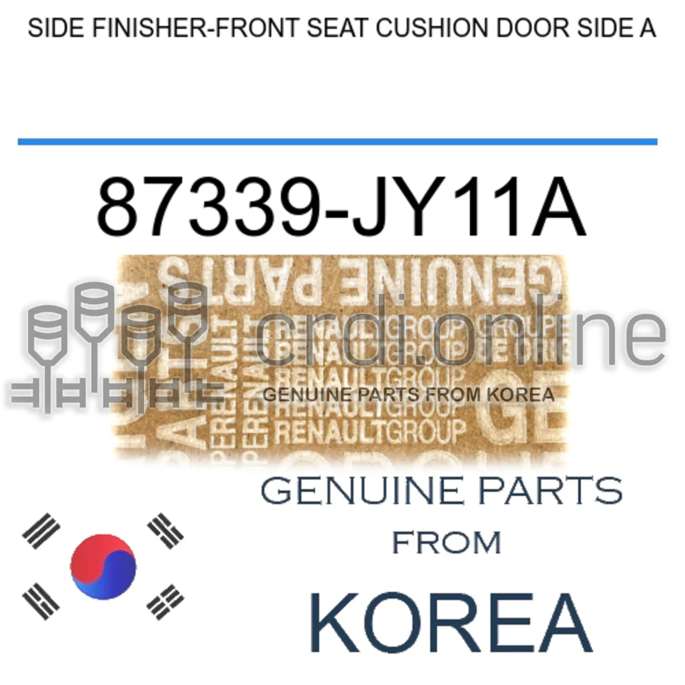 SIDE FINISHER-FRONT SEAT CUSHION DOOR SIDE A [ORIGINAL] 87339-JY11A 87339JY11A 87339 JY11A