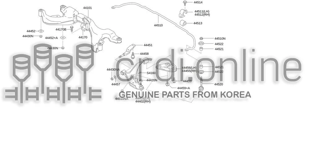 STOPPER-REBOUNDFR SUSPENSION MOUNTING [ORIGINAL] 44452-51100 4445251100 44452 51100