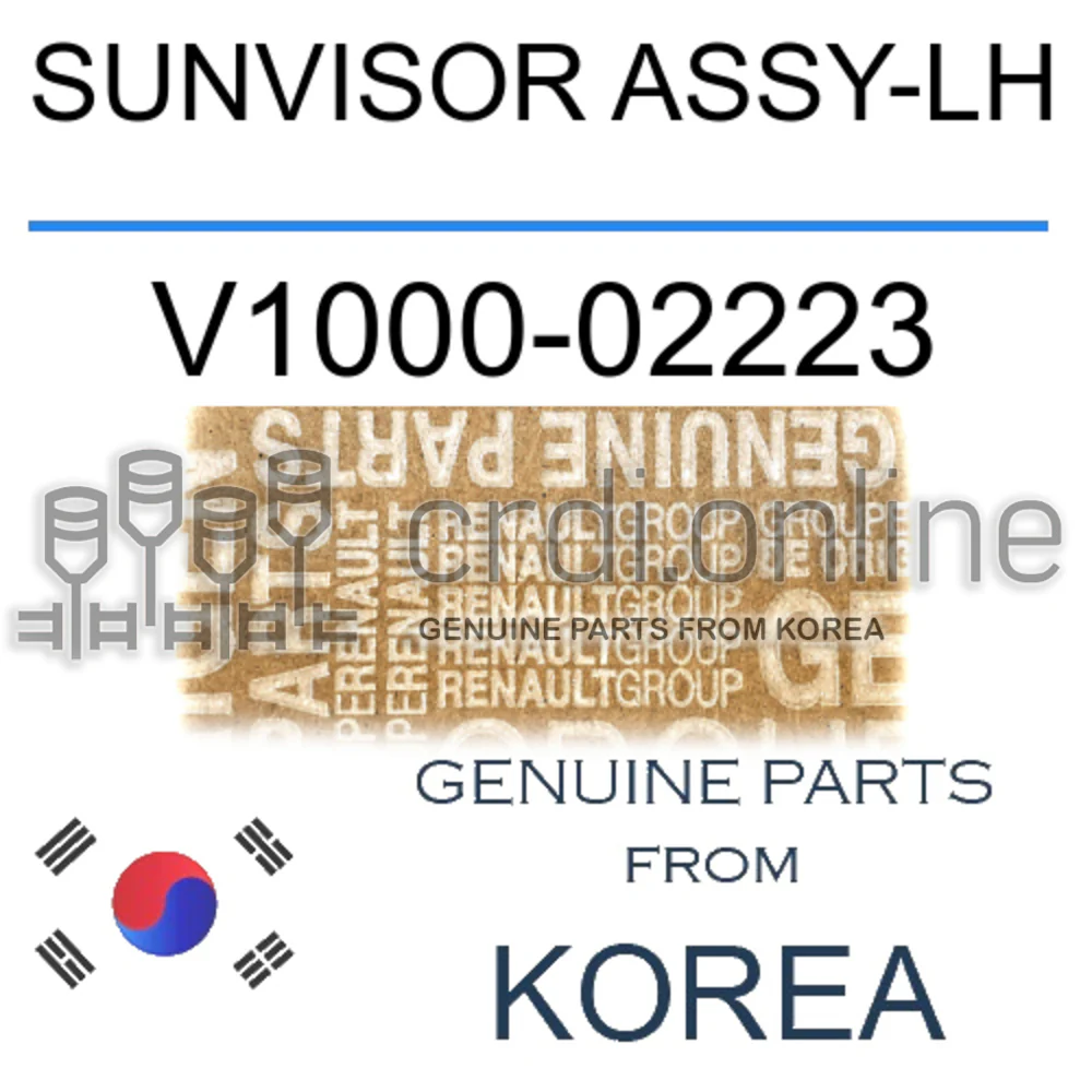 SUNVISOR ASSY-LH [ORIGINAL] V1000-02223 V100002223 V1000 02223