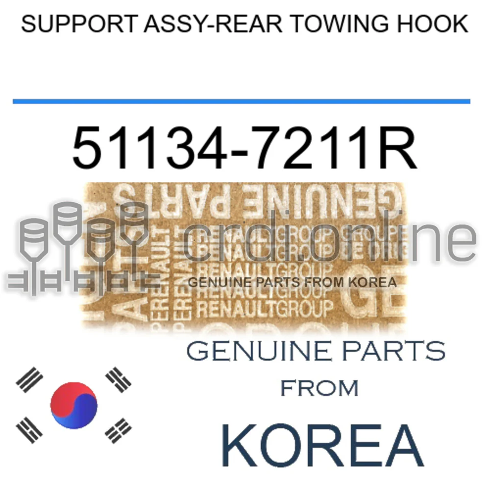 SUPPORT ASSY-REAR TOWING HOOK [ORIGINAL] 51134-7211R 511347211R 51134 7211R