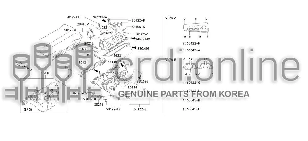 SUPPORT-INTAKE MANIFOLD [ORIGINAL] 28212-12900 2821212900 28212 12900