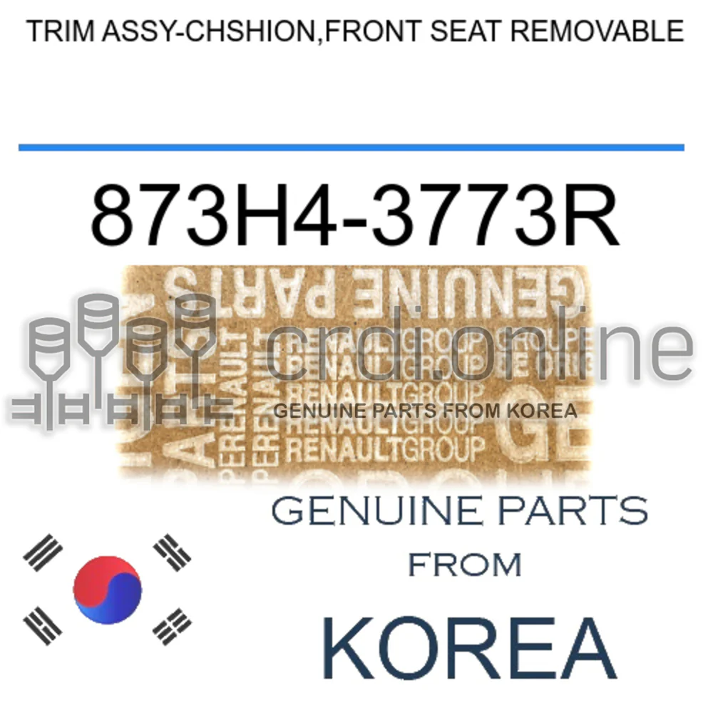 TRIM ASSY-CHSHION,FRONT SEAT REMOVABLE [ORIGINAL] 873H4-3773R 873H43773R 873H4 3773R