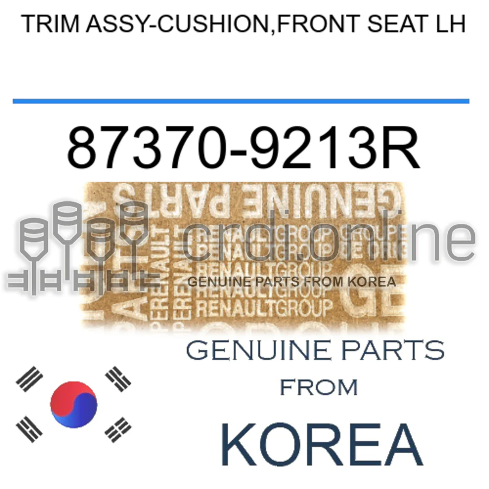 TRIM ASSY-CUSHION,FRONT SEAT LH [ORIGINAL] 87370-9213R 873709213R 87370 9213R