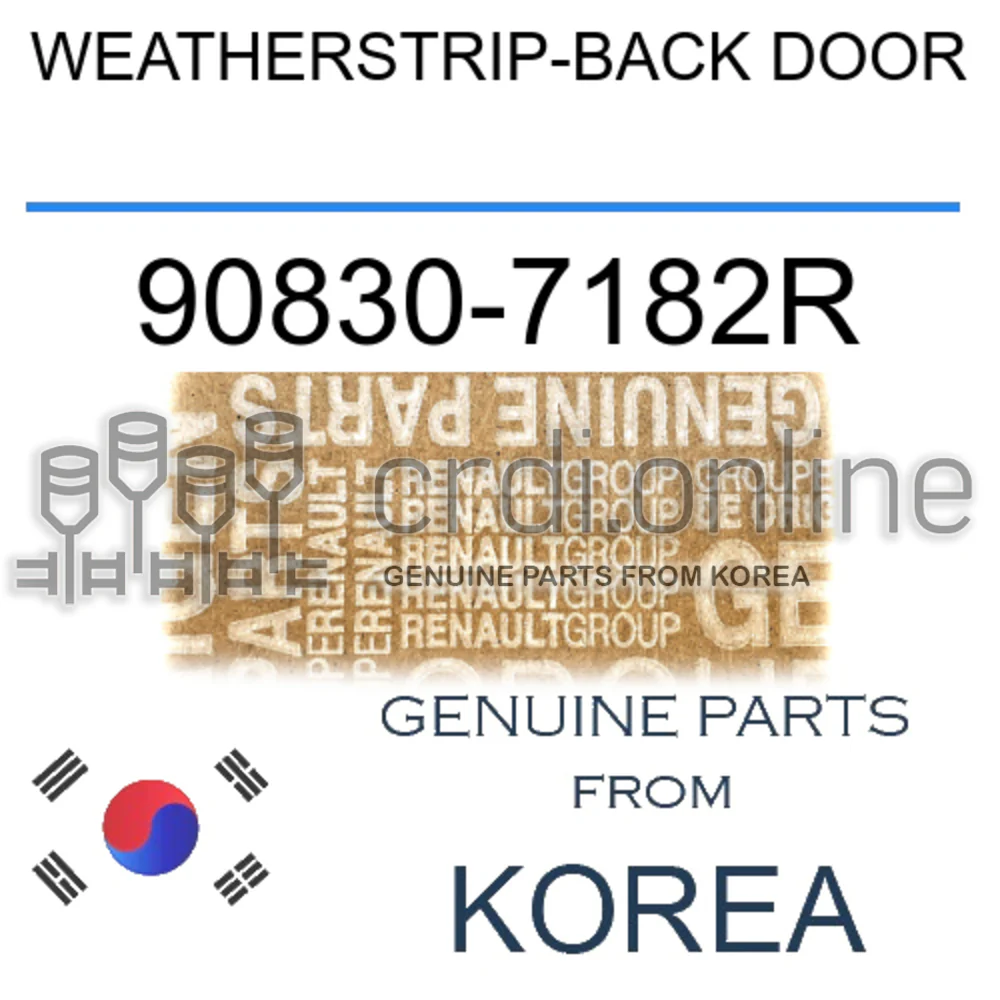 WEATHERSTRIP-BACK DOOR [ORIGINAL] 90830-7182R 908307182R 90830 7182R