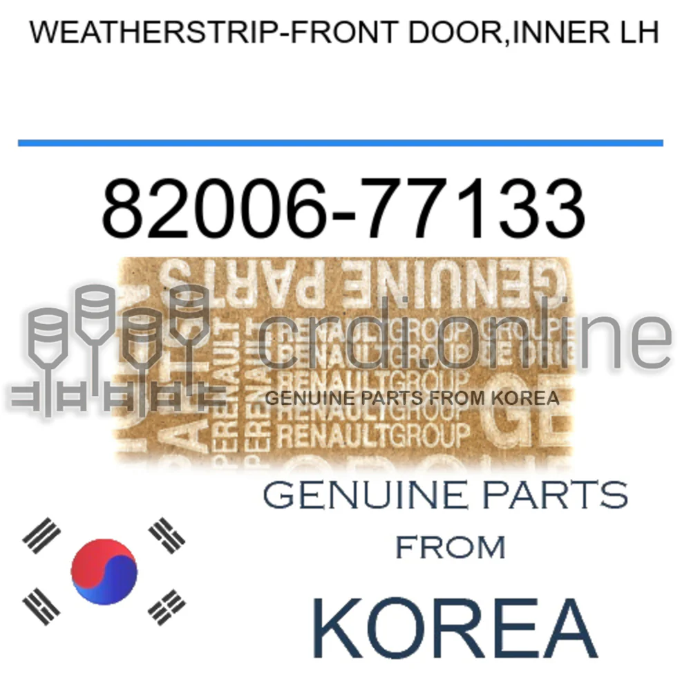 WEATHERSTRIP-FRONT DOOR,INNER LH [ORIGINAL] 82006-77133 8200677133 82006 77133