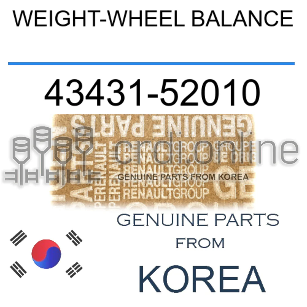 WEIGHT-WHEEL BALANCE [ORIGINAL] 43431-52010 4343152010 43431 52010