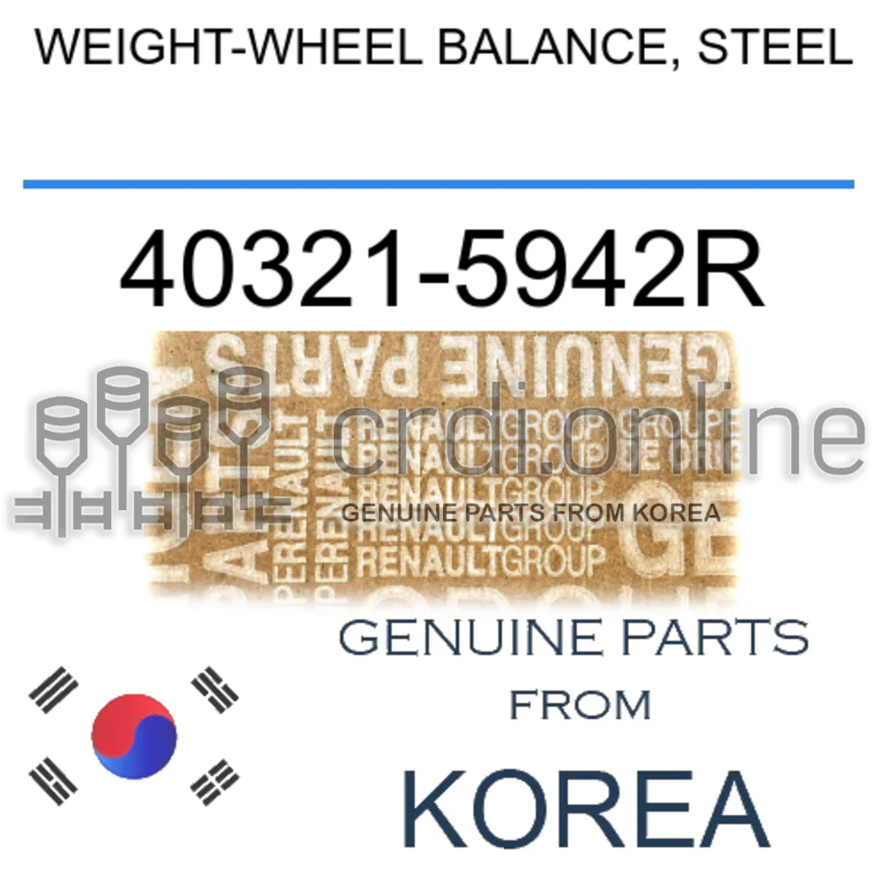 WEIGHT-WHEEL BALANCE, STEEL [ORIGINAL] 40321-5942R 403215942R 40321 5942R