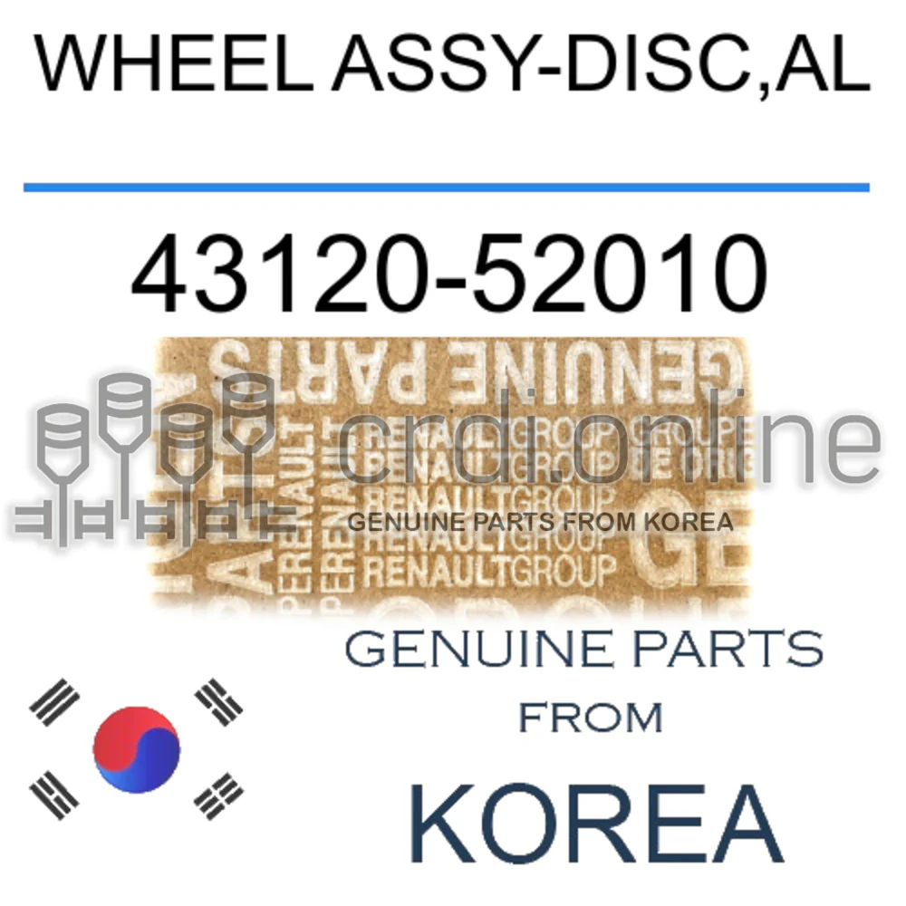 WHEEL ASSY-DISC,AL [ORIGINAL] 43120-52010 4312052010 43120 52010